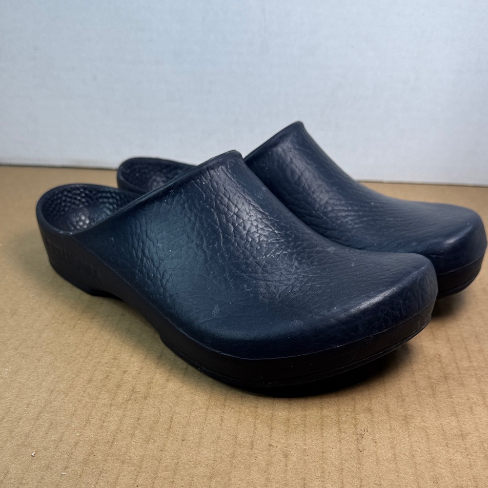 Birkenstock Super-Birki clog in Navy Blue Unisex: Womens sz 5.5 / Mens sz 7.5